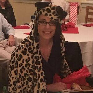 Cheetah Print Throw Blanket
With Head Piece 
Good Condition